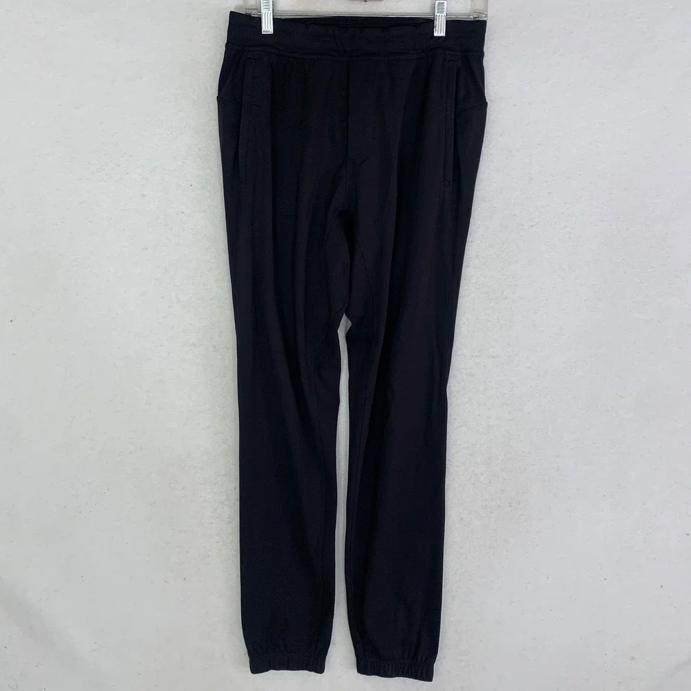 Lululemon Surge Jogger Mens S Black Excellent Reflective Zip‎ Cuff Running Pants